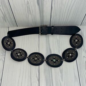 Antoniazzi Firenze Leather and Silver Boho Belt 36-40